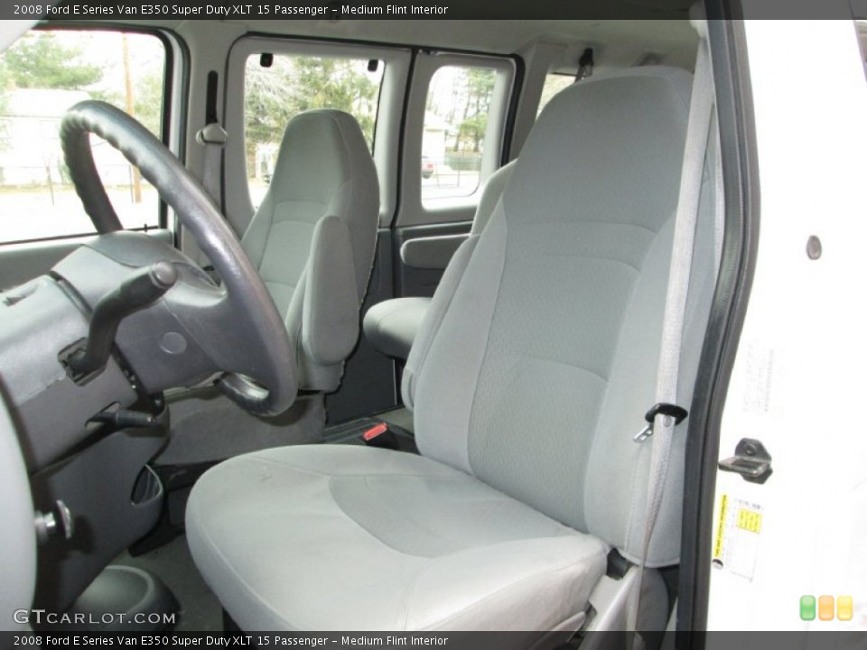 Medium Flint Interior Front Seat for the 2008 Ford E Series Van E350 Super Duty XLT 15 Passenger #76913853