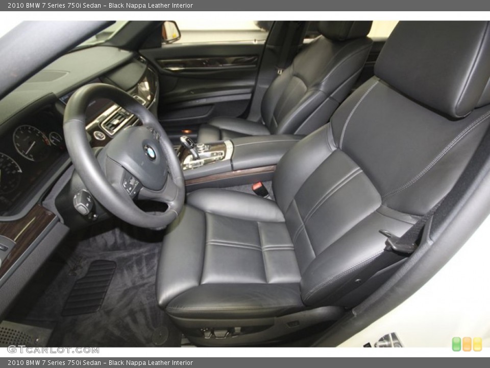 Black Nappa Leather Interior Photo for the 2010 BMW 7 Series 750i Sedan #76913994
