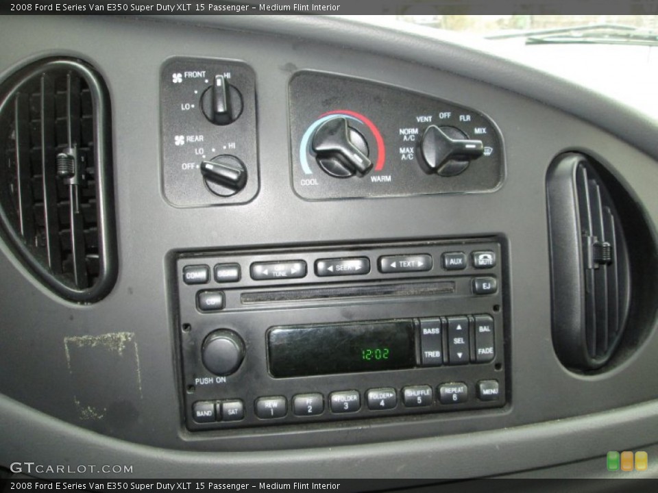 Medium Flint Interior Controls for the 2008 Ford E Series Van E350 Super Duty XLT 15 Passenger #76913999