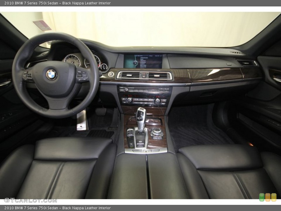 Black Nappa Leather Interior Dashboard for the 2010 BMW 7 Series 750i Sedan #76914015