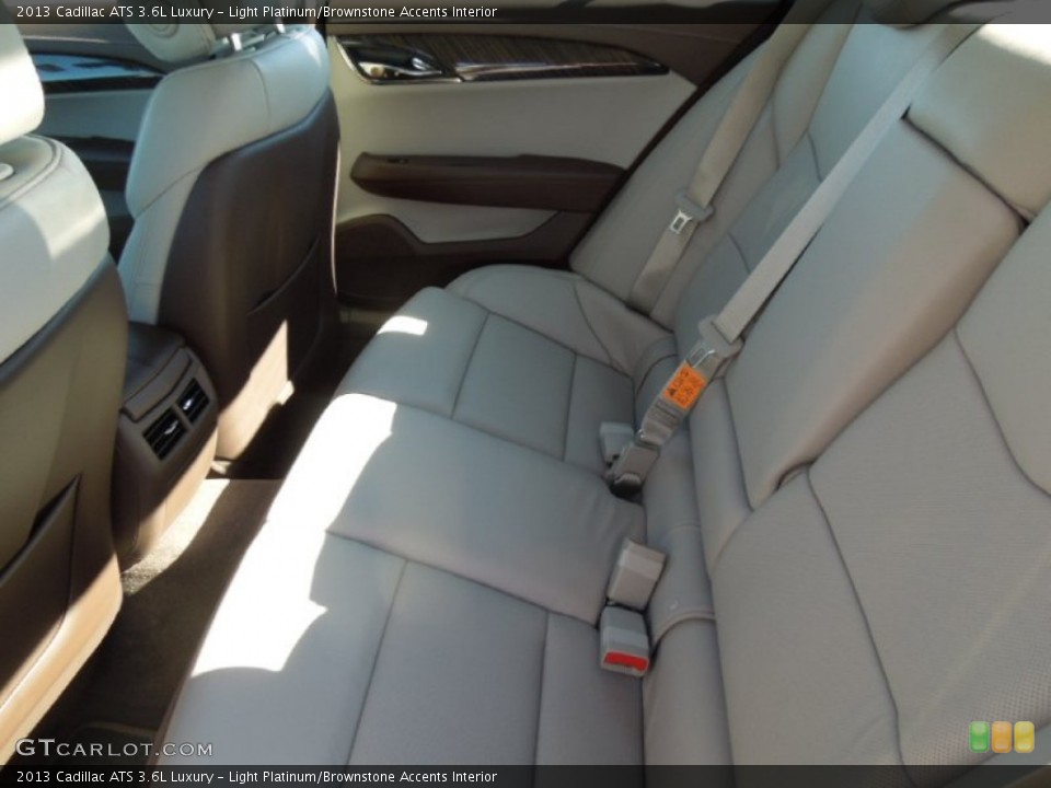 Light Platinum/Brownstone Accents Interior Rear Seat for the 2013 Cadillac ATS 3.6L Luxury #76914159