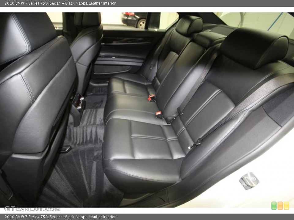 Black Nappa Leather Interior Rear Seat for the 2010 BMW 7 Series 750i Sedan #76914243