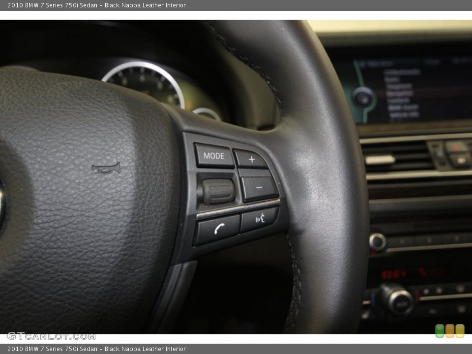 Black Nappa Leather Interior Controls for the 2010 BMW 7 Series 750i Sedan #76914540