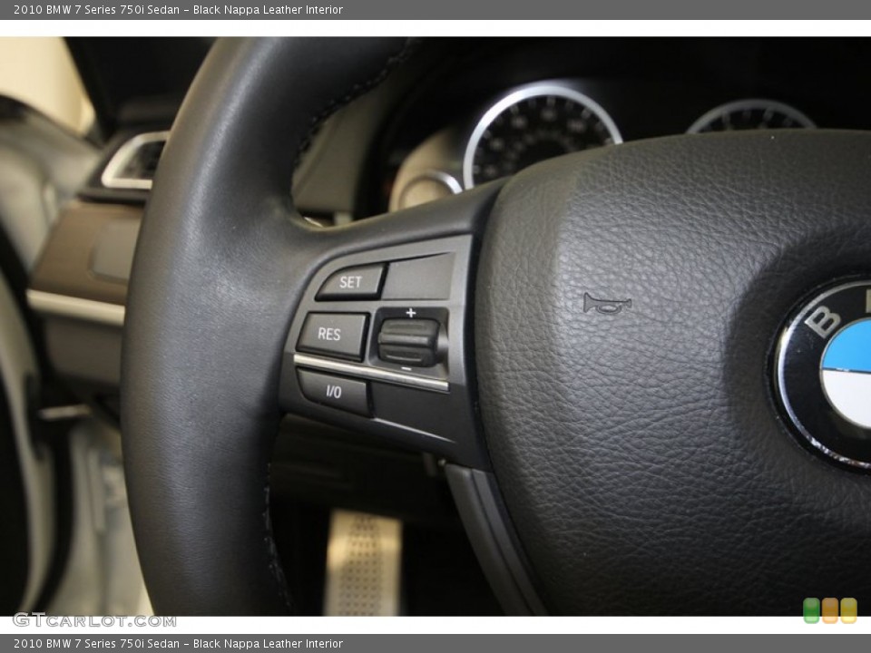 Black Nappa Leather Interior Controls for the 2010 BMW 7 Series 750i Sedan #76914563