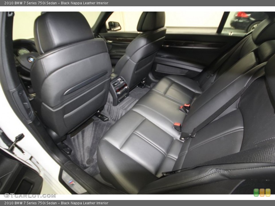 Black Nappa Leather Interior Rear Seat for the 2010 BMW 7 Series 750i Sedan #76914617