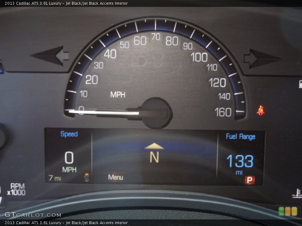Jet Black/Jet Black Accents Interior Gauges for the 2013 Cadillac ATS 3.6L Luxury #76914765