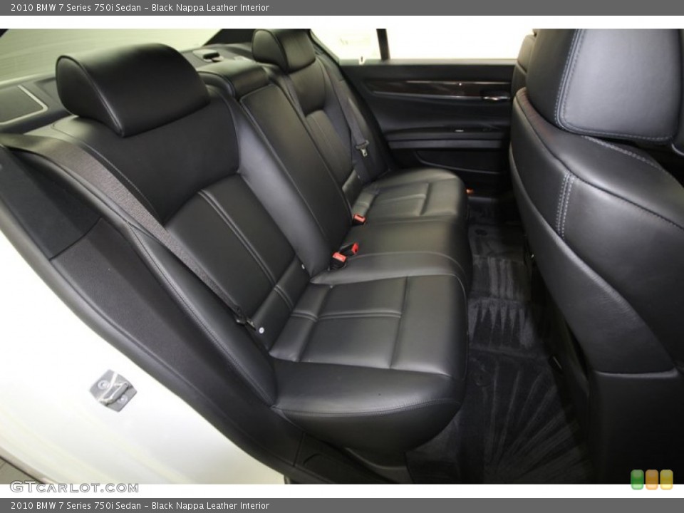 Black Nappa Leather Interior Rear Seat for the 2010 BMW 7 Series 750i Sedan #76914849