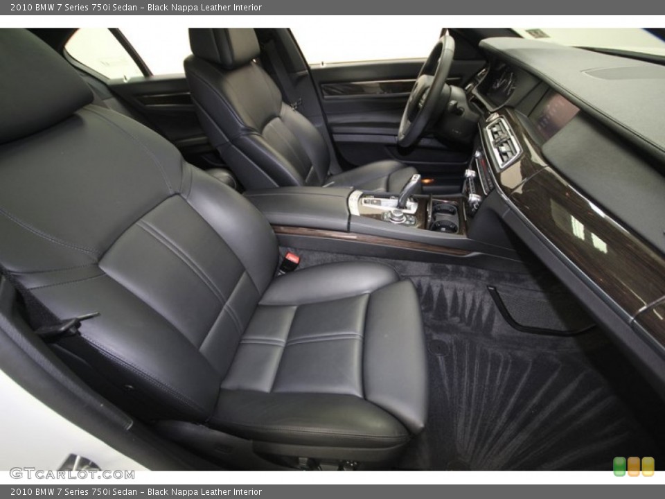 Black Nappa Leather Interior Front Seat for the 2010 BMW 7 Series 750i Sedan #76914966