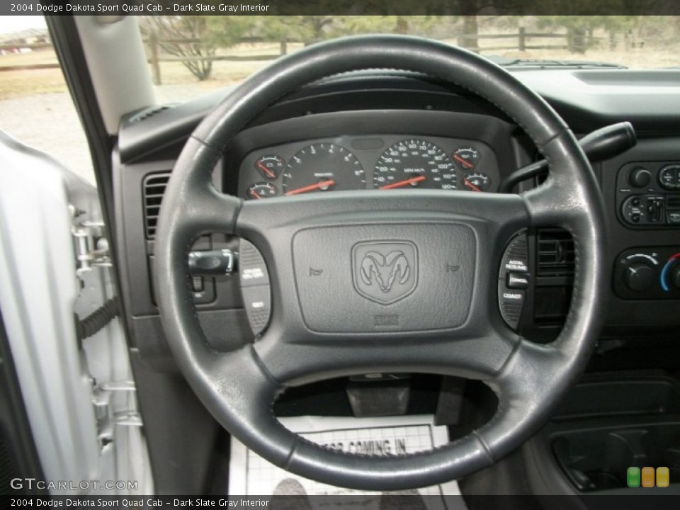 Dark Slate Gray Interior Steering Wheel for the 2004 Dodge Dakota Sport Quad Cab #76915605