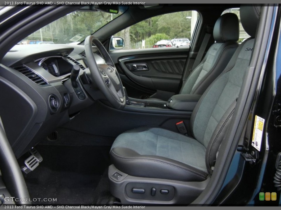 SHO Charcoal Black/Mayan Gray Miko Suede Interior Front Seat for the 2013 Ford Taurus SHO AWD #76915608