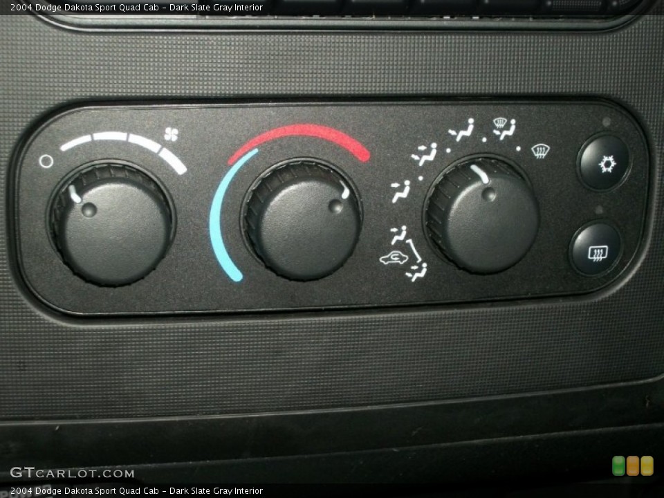 Dark Slate Gray Interior Controls for the 2004 Dodge Dakota Sport Quad Cab #76915698