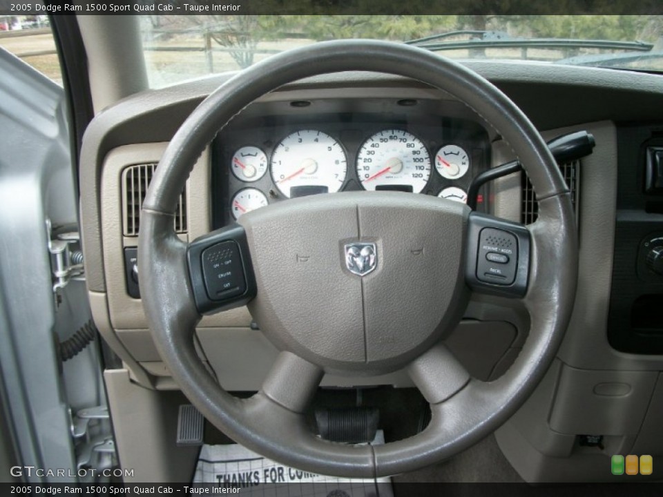 Taupe Interior Steering Wheel for the 2005 Dodge Ram 1500 Sport Quad Cab #76916514