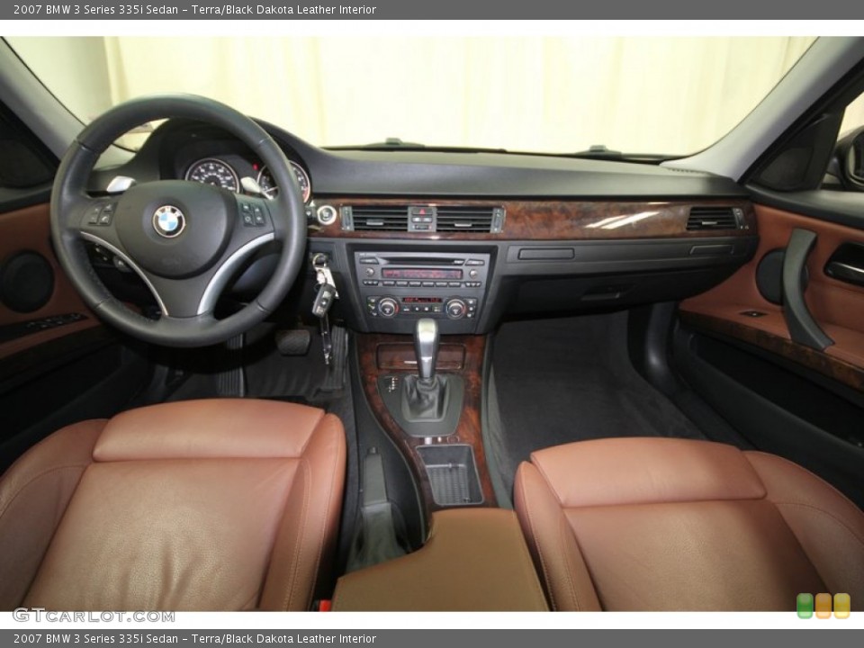 Terra/Black Dakota Leather Interior Dashboard for the 2007 BMW 3 Series 335i Sedan #76917138