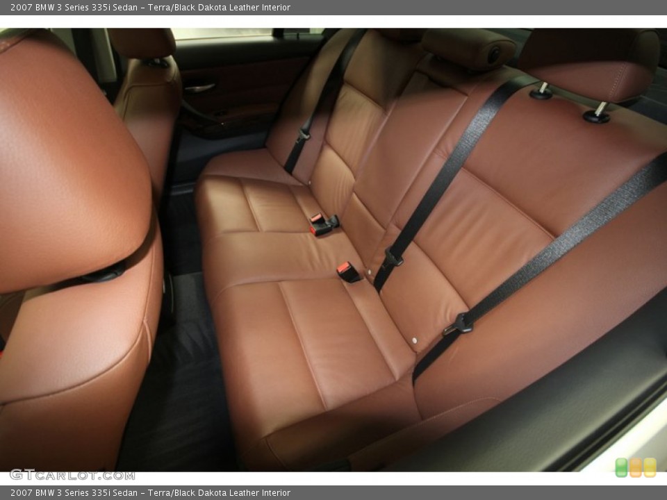 Terra/Black Dakota Leather Interior Rear Seat for the 2007 BMW 3 Series 335i Sedan #76917339