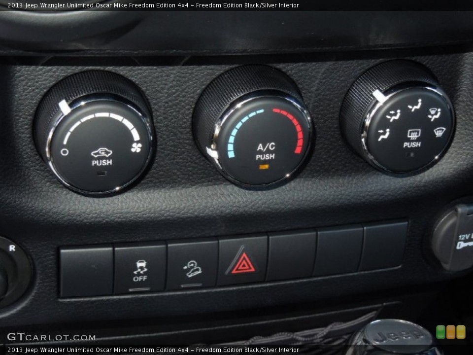 Freedom Edition Black/Silver Interior Controls for the 2013 Jeep Wrangler Unlimited Oscar Mike Freedom Edition 4x4 #76917790