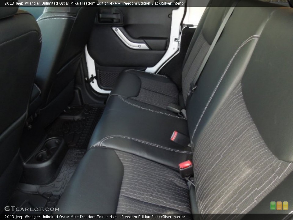 Freedom Edition Black/Silver Interior Rear Seat for the 2013 Jeep Wrangler Unlimited Oscar Mike Freedom Edition 4x4 #76917881