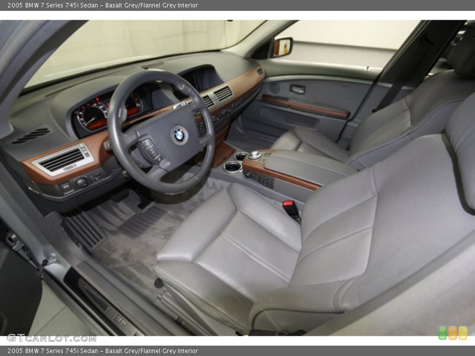 Basalt Grey/Flannel Grey 2005 BMW 7 Series Interiors
