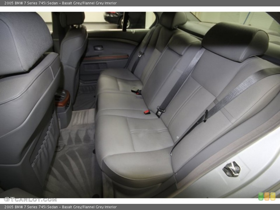 Basalt Grey/Flannel Grey Interior Rear Seat for the 2005 BMW 7 Series 745i Sedan #76918797