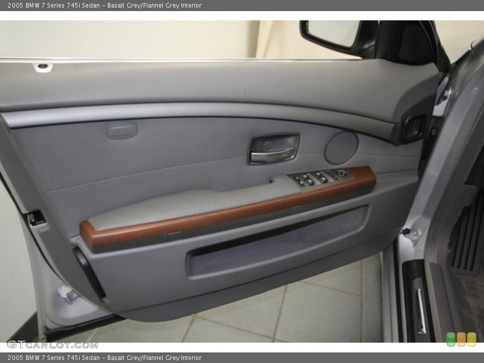 Basalt Grey/Flannel Grey Interior Door Panel for the 2005 BMW 7 Series 745i Sedan #76918818