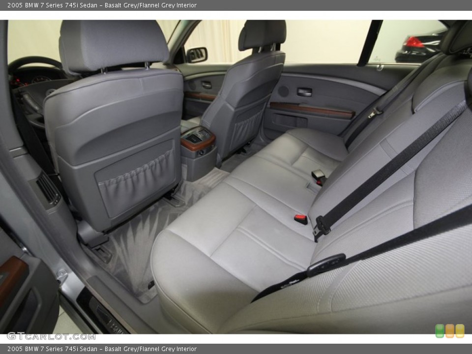Basalt Grey/Flannel Grey Interior Rear Seat for the 2005 BMW 7 Series 745i Sedan #76918996