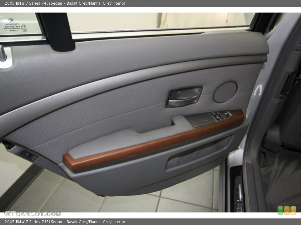 Basalt Grey/Flannel Grey Interior Door Panel for the 2005 BMW 7 Series 745i Sedan #76919015