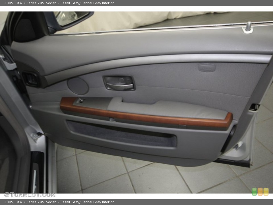 Basalt Grey/Flannel Grey Interior Door Panel for the 2005 BMW 7 Series 745i Sedan #76919338