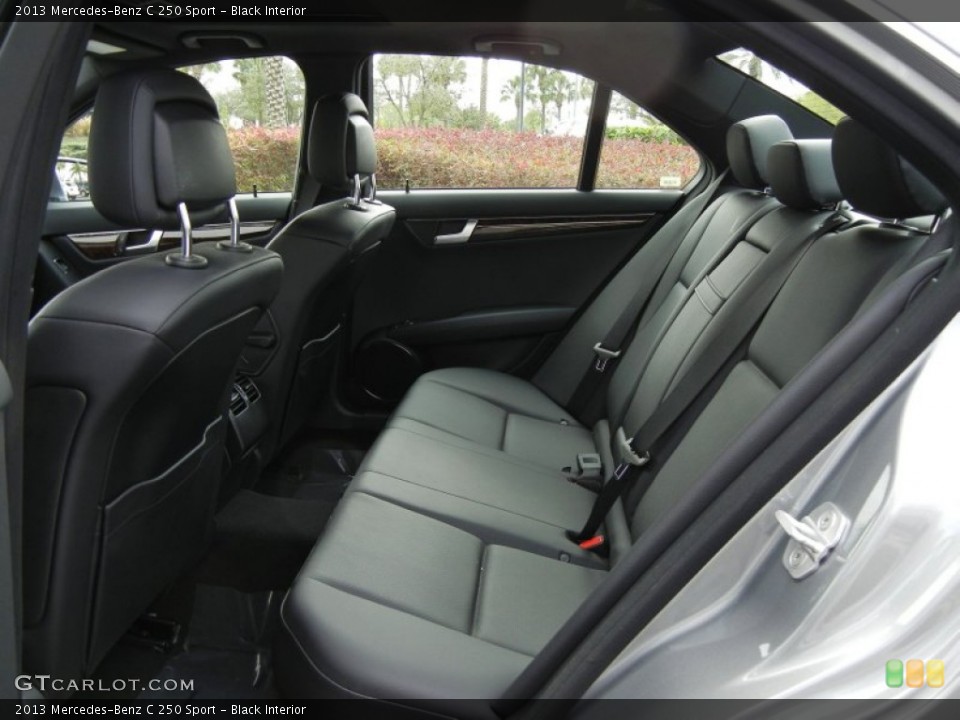 Black Interior Rear Seat for the 2013 Mercedes-Benz C 250 Sport #76919353