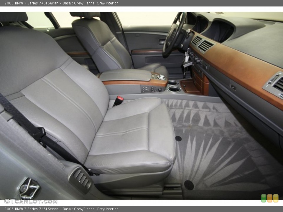 Basalt Grey/Flannel Grey Interior Front Seat for the 2005 BMW 7 Series 745i Sedan #76919357