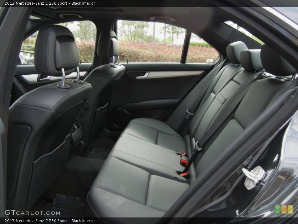 Black Interior Rear Seat for the 2013 Mercedes-Benz C 250 Sport #76919666