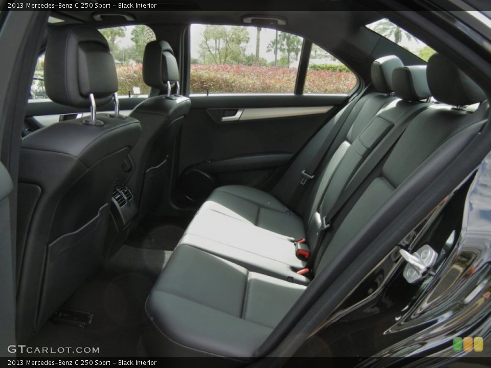 Black Interior Rear Seat for the 2013 Mercedes-Benz C 250 Sport #76919958