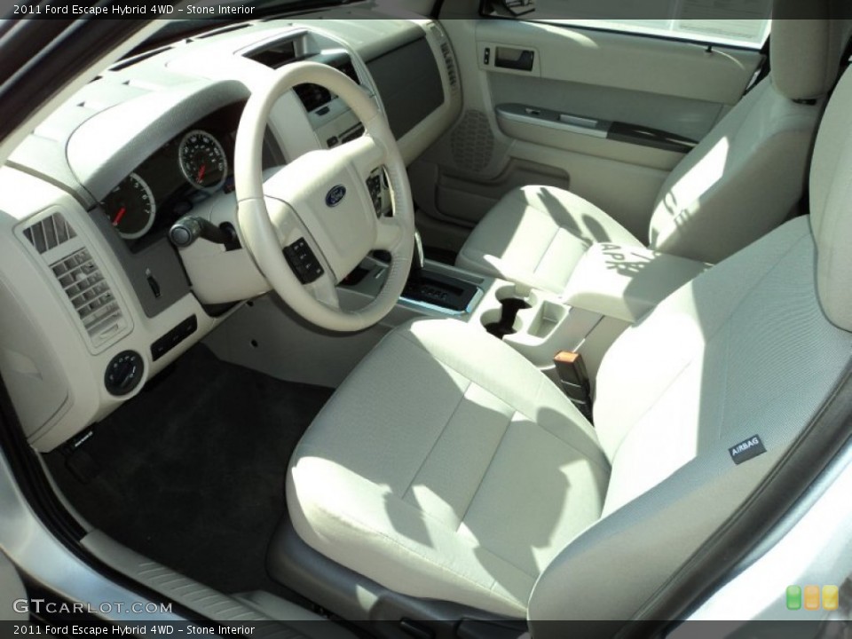 Stone Interior Prime Interior for the 2011 Ford Escape Hybrid 4WD #76920117
