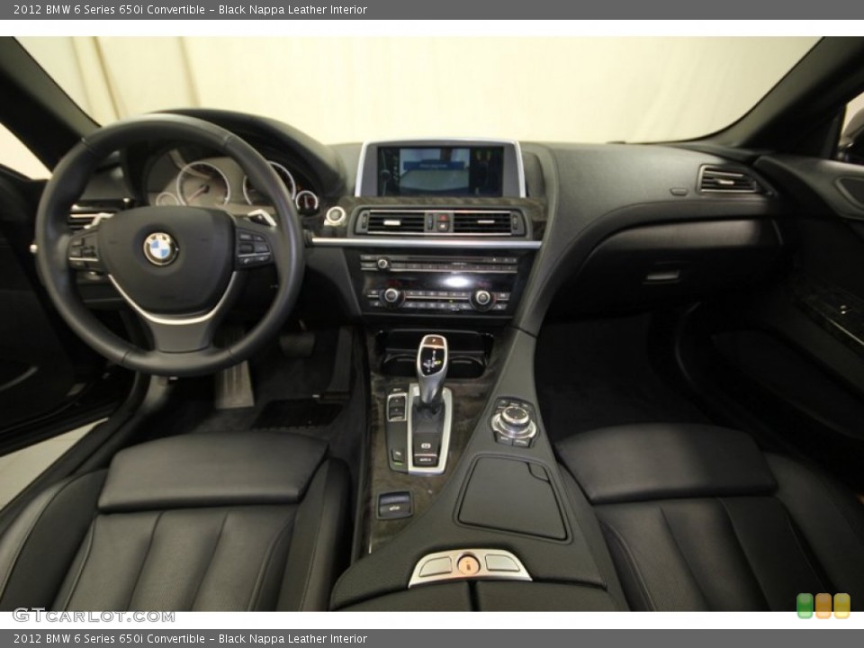 Black Nappa Leather Interior Dashboard for the 2012 BMW 6 Series 650i Convertible #76922265