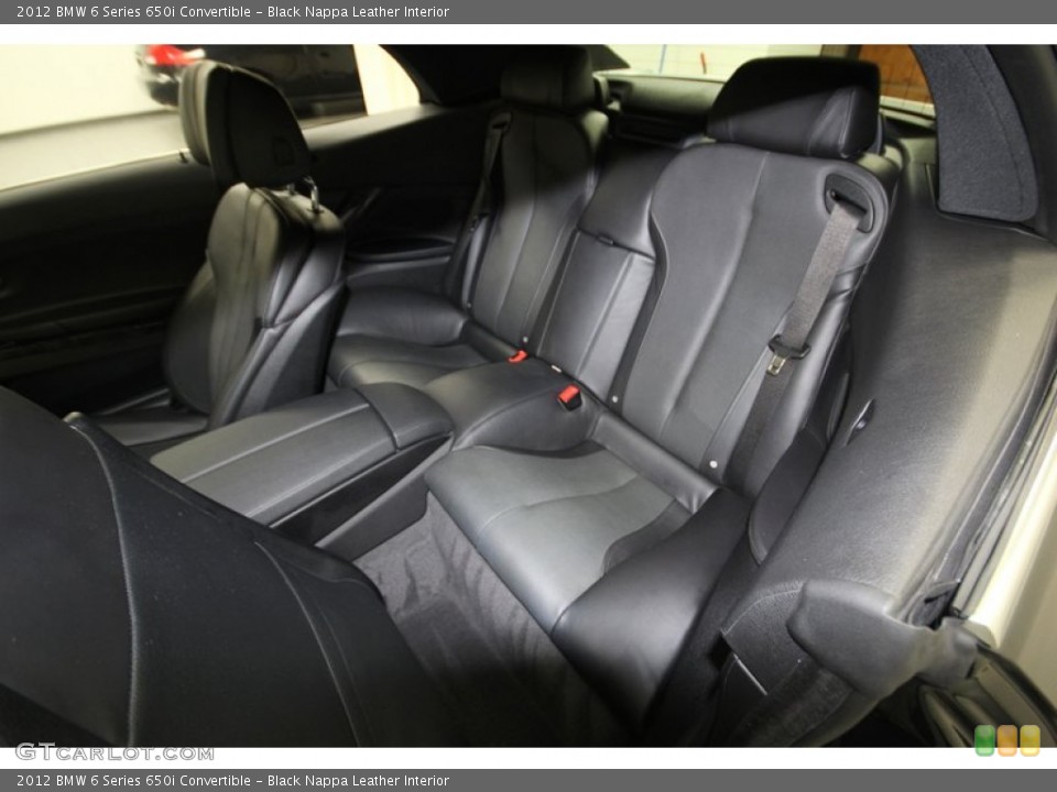 Black Nappa Leather Interior Rear Seat for the 2012 BMW 6 Series 650i Convertible #76922409