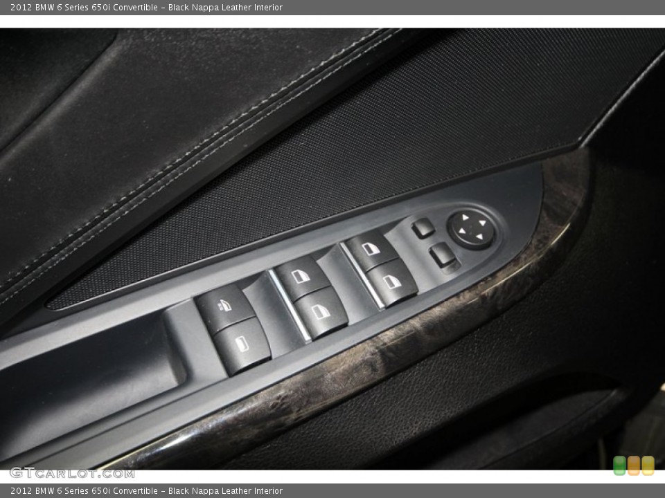 Black Nappa Leather Interior Controls for the 2012 BMW 6 Series 650i Convertible #76922439