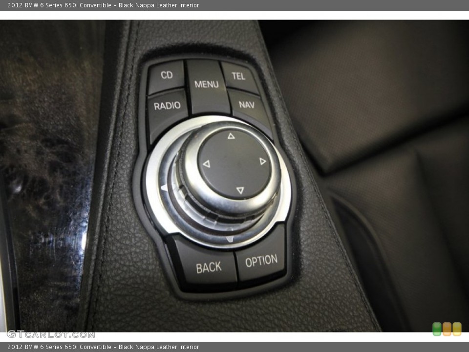 Black Nappa Leather Interior Controls for the 2012 BMW 6 Series 650i Convertible #76922560