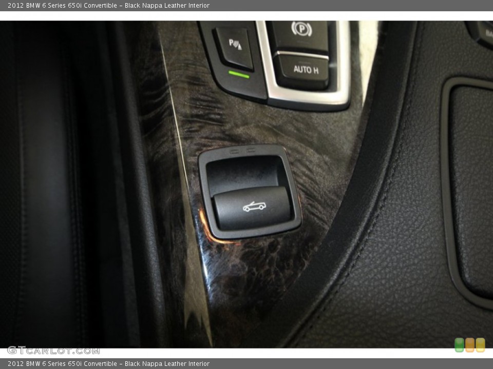 Black Nappa Leather Interior Controls for the 2012 BMW 6 Series 650i Convertible #76922577