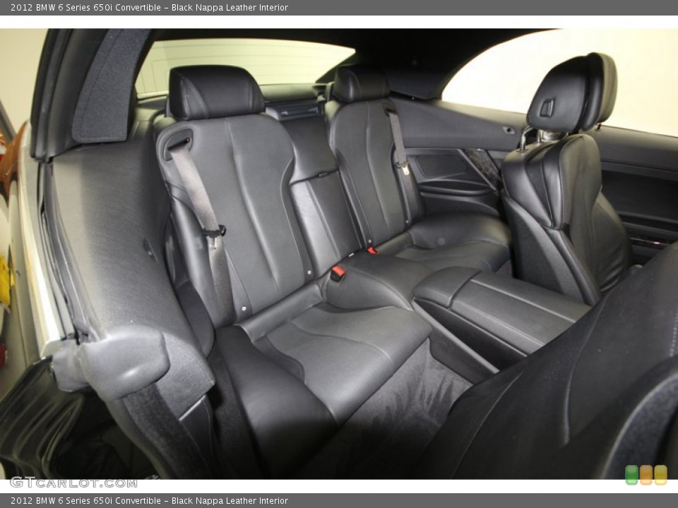 Black Nappa Leather Interior Rear Seat for the 2012 BMW 6 Series 650i Convertible #76922703