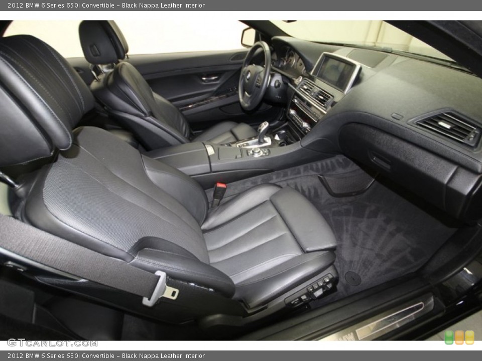 Black Nappa Leather Interior Front Seat for the 2012 BMW 6 Series 650i Convertible #76922718
