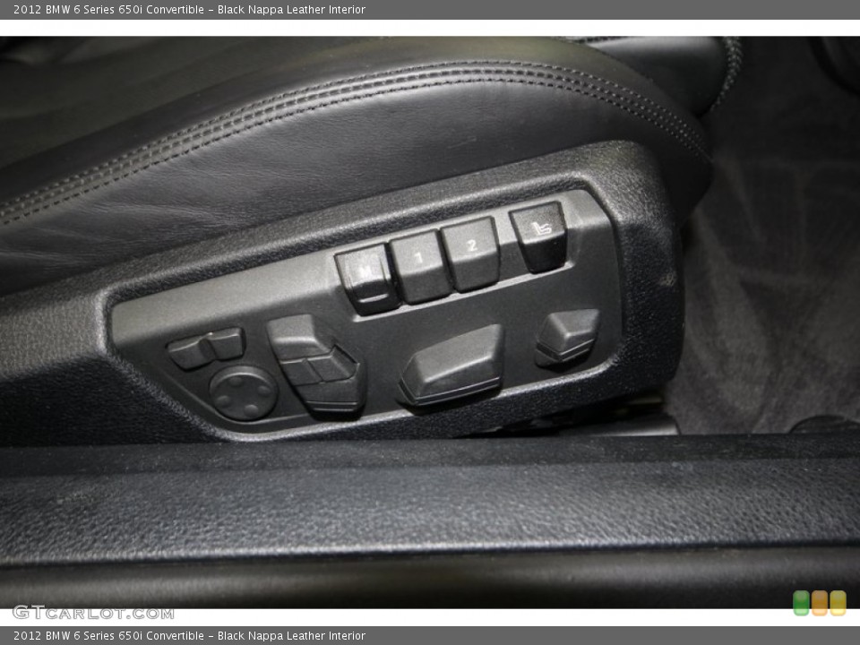 Black Nappa Leather Interior Controls for the 2012 BMW 6 Series 650i Convertible #76922730