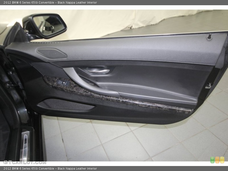 Black Nappa Leather Interior Door Panel for the 2012 BMW 6 Series 650i Convertible #76922745