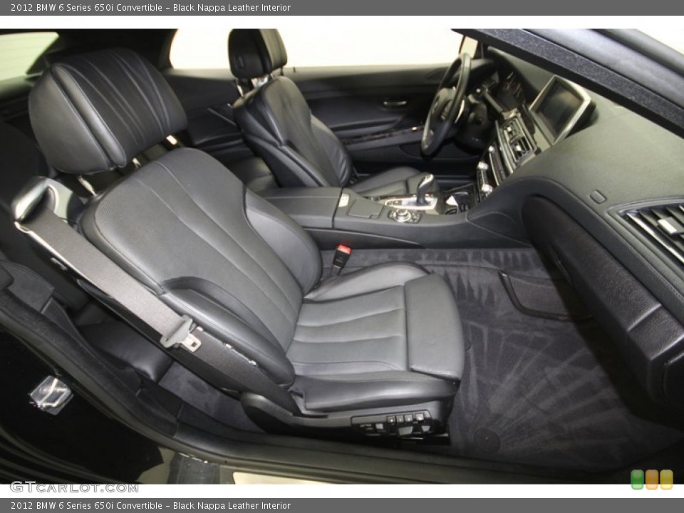 Black Nappa Leather Interior Photo for the 2012 BMW 6 Series 650i Convertible #76922759