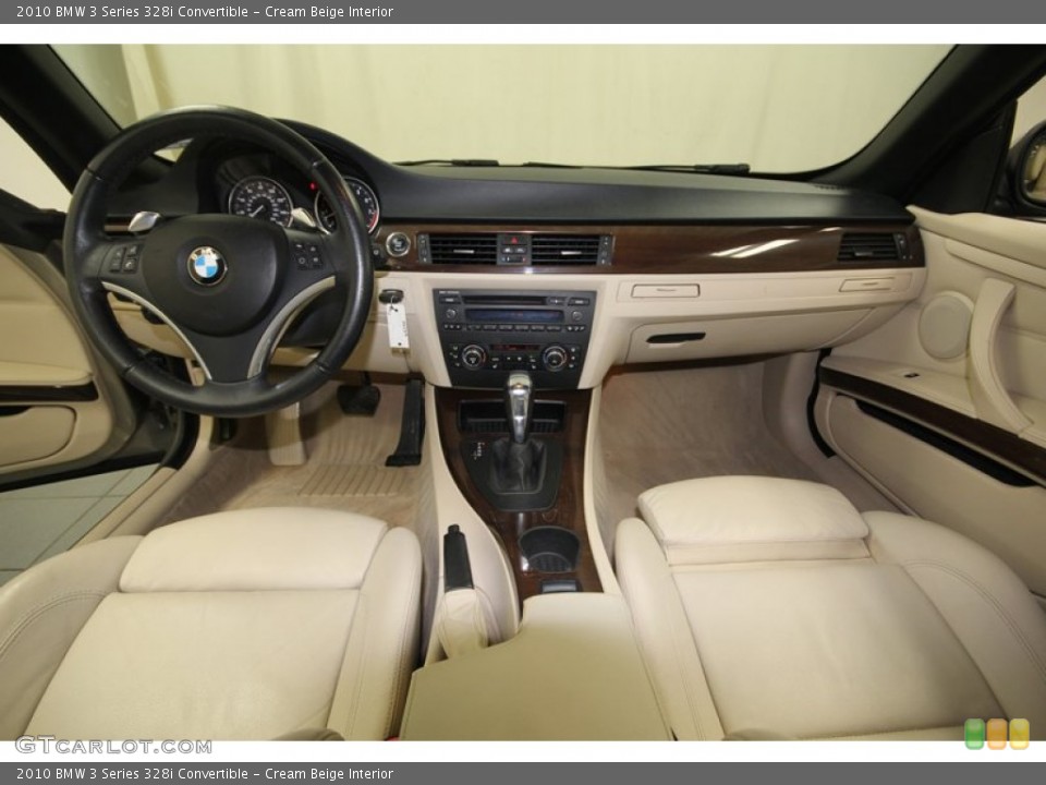 Cream Beige Interior Dashboard for the 2010 BMW 3 Series 328i Convertible #76922863