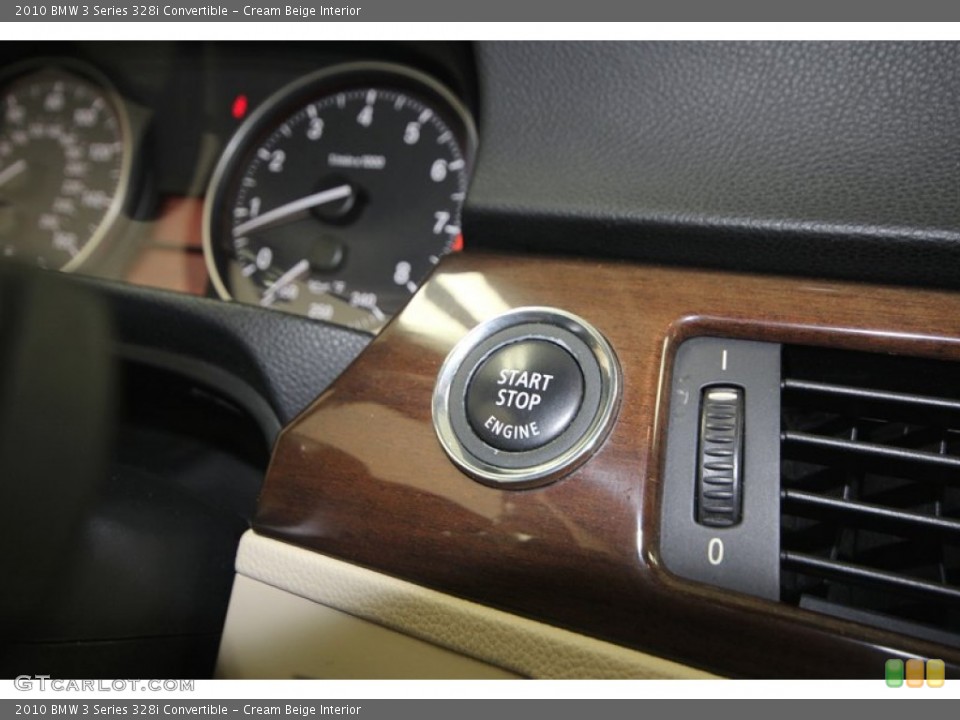 Cream Beige Interior Controls for the 2010 BMW 3 Series 328i Convertible #76923132