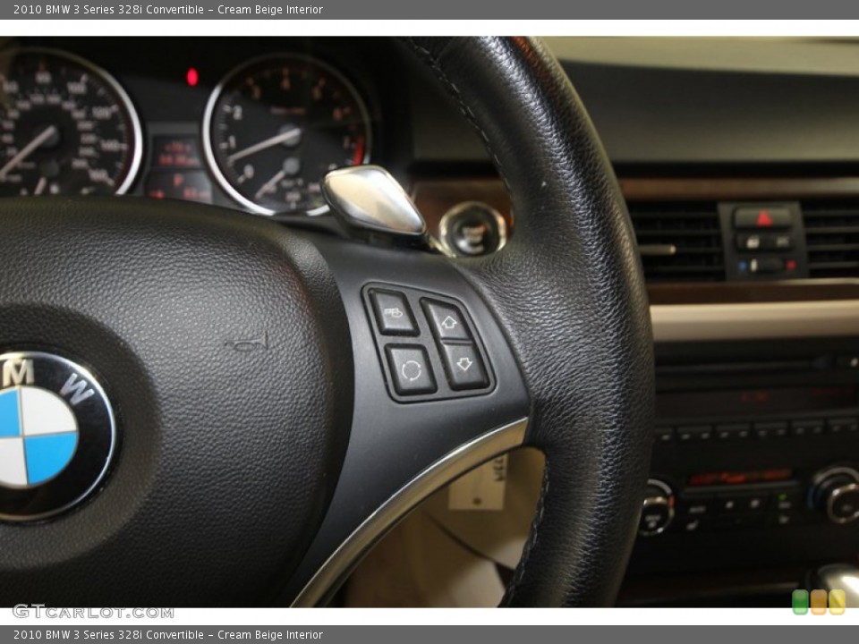 Cream Beige Interior Controls for the 2010 BMW 3 Series 328i Convertible #76923141