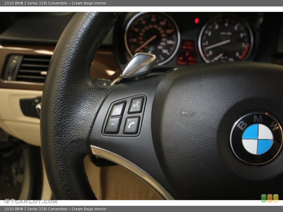 Cream Beige Interior Controls for the 2010 BMW 3 Series 328i Convertible #76923153