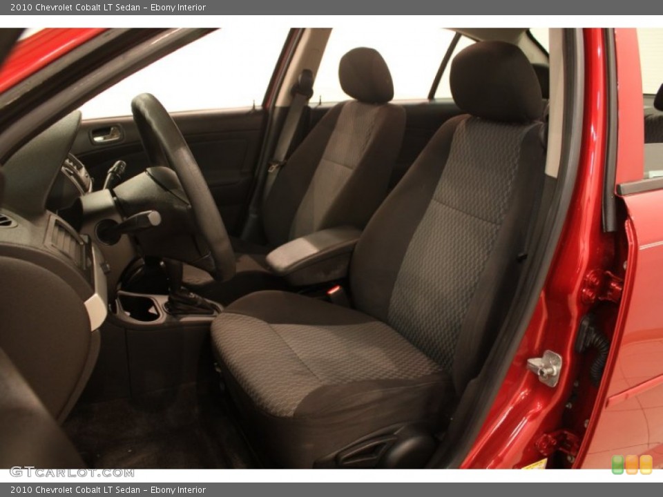 Ebony Interior Front Seat for the 2010 Chevrolet Cobalt LT Sedan #76924525