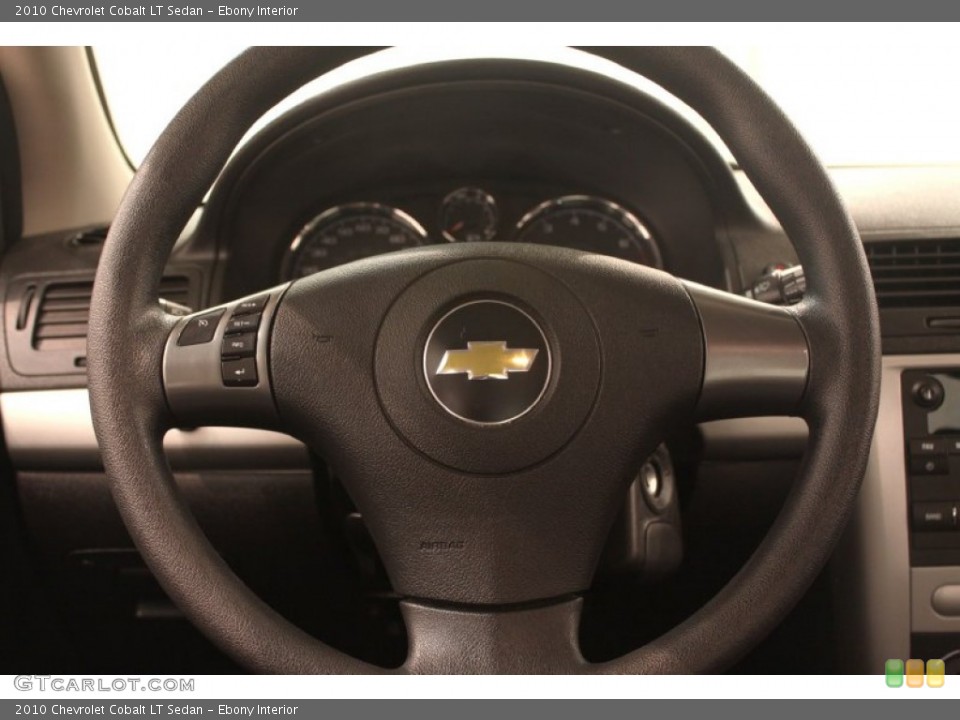 Ebony Interior Steering Wheel for the 2010 Chevrolet Cobalt LT Sedan #76924531