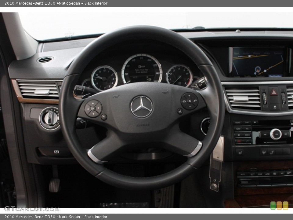 Black Interior Steering Wheel for the 2010 Mercedes-Benz E 350 4Matic Sedan #76925094