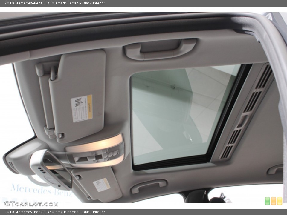 Black Interior Sunroof for the 2010 Mercedes-Benz E 350 4Matic Sedan #76925292