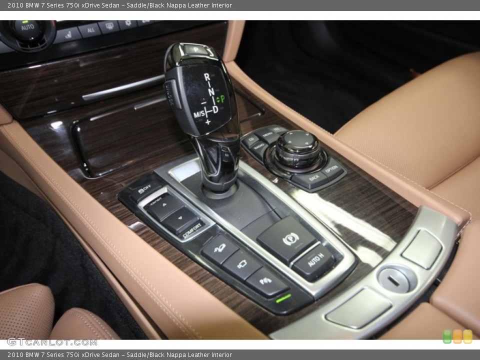 Saddle/Black Nappa Leather Interior Transmission for the 2010 BMW 7 Series 750i xDrive Sedan #76925331